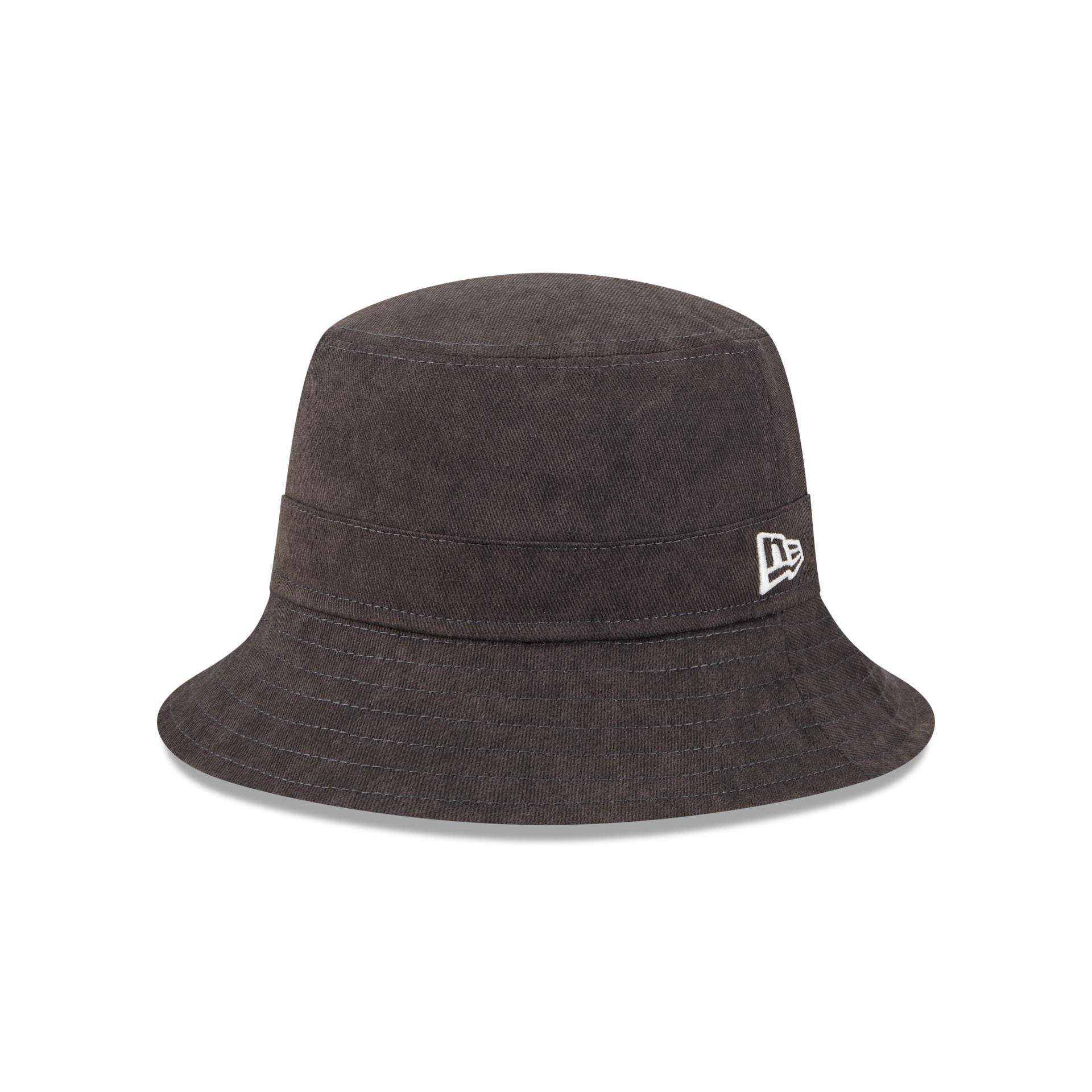 New Era Cap Washed Twill Black Bucket Hat