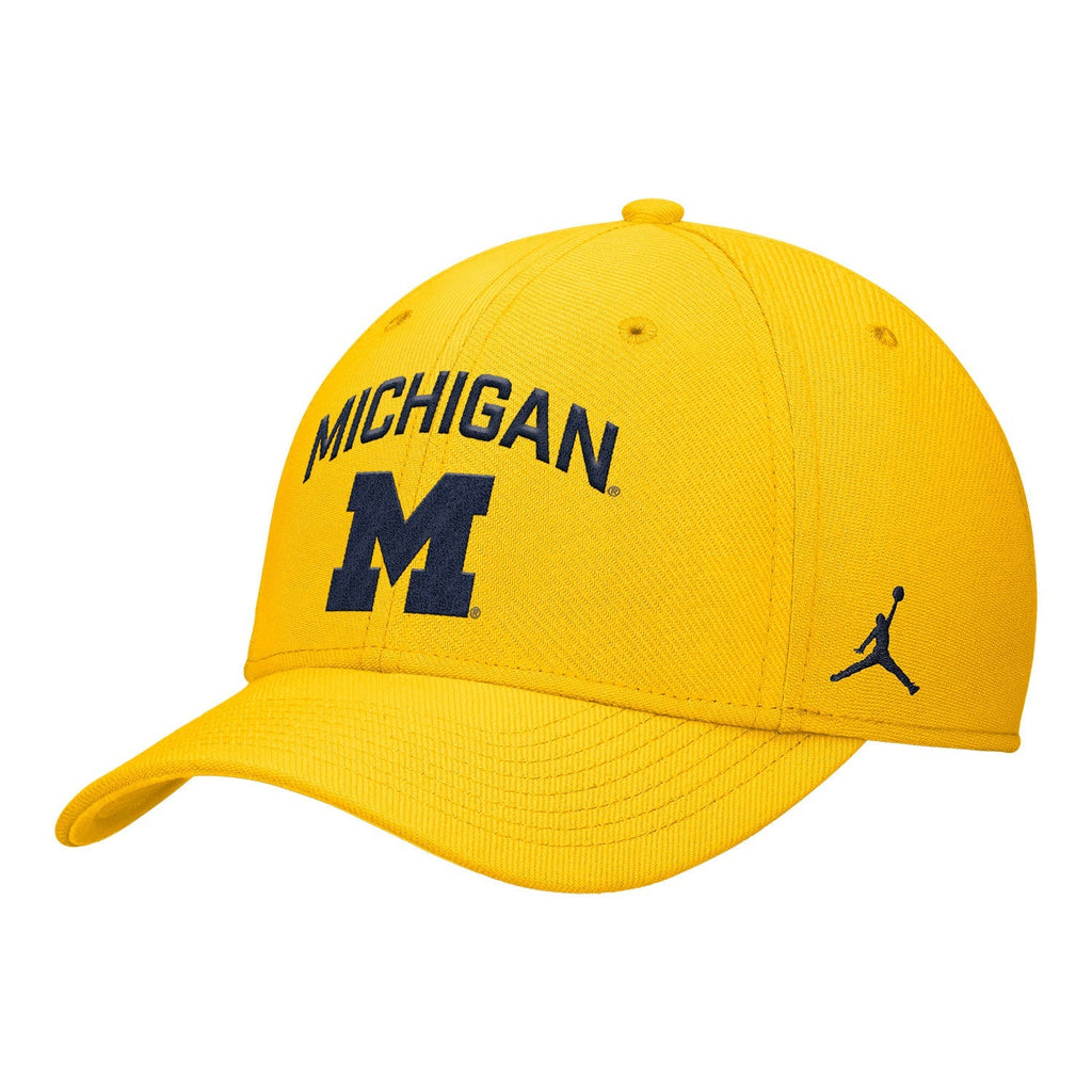Michigan Wolverines Nike Jordan Yellow FlexFit Rise Adjustable Gameday Hat